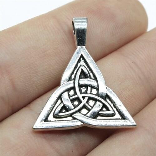 6pcs 28x24mm Charm Triquetra Symbol Triquetra Symbol Amulet Charms For Jewelry Making Triquetra Symbol Charms