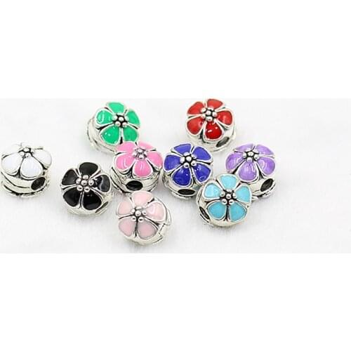 Accessories European Charm Style Drip Cherry Fixed Button Button Positioning Card Is Suitable for The Snake Skeleton Bracelet