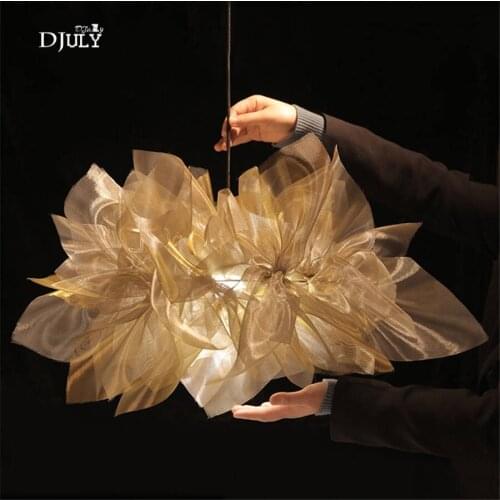 Art deco phantom muslin pendant lights for Marriage room hall villa bedroom hang lamp bar loft decor led hanging light fixtures