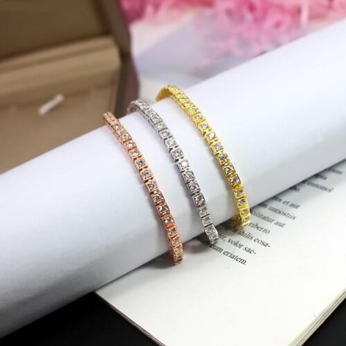 Famous Brand Pure 925 Sterling Silver Jewelry For Women Zircon Sliding Lock Bracelet Sweet Romantic Europe Luxury Party Bangle