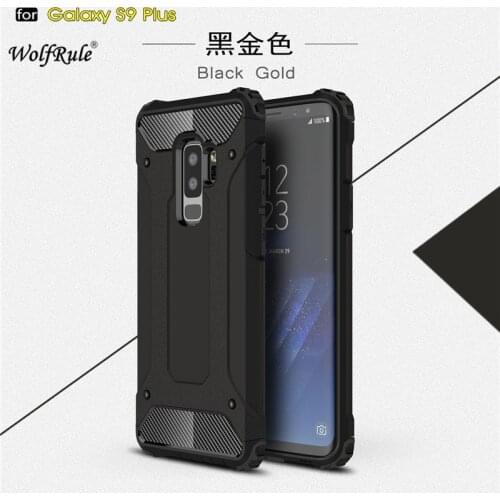 WolfRule sFor Case Samsung Galaxy S9 Plus Cover Anti-knock Soft Silicone + Hard Plastic Case For Samsung Galaxy S9 Plus Fundas