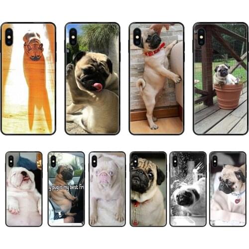 Colores Black Soft TPU Art Online Cover Case I Love My Dachshund Dog Pug For Huawei Honor 20 20I 20S 10 10I 6A 7A 7X 8C 8X 9 9A