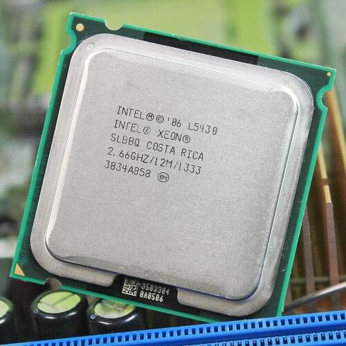 INTEL XEON L5430 LGA 775 INTEL L5430 CPU 771 to 775 (2.660GHz/12MB/1/Quad Core) 775 motherboard warranty 1 year