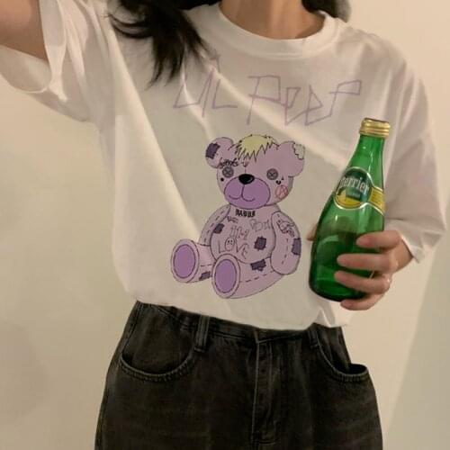 Woman tshirts Rapper Harajuku Summer Casual Graphic Hip Hop Lil Peep y2k T-shirt Fashion Aesthetic Cool Short Sleeve Top tees