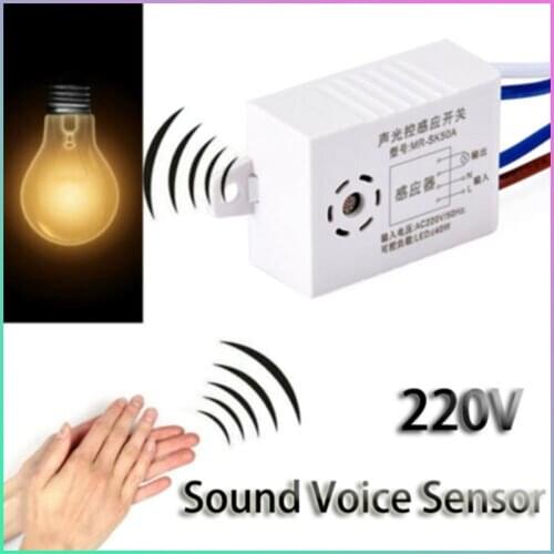 AC180-265V Sound Sensor Switch Voice Sensor Intelligent Auto On Off Light Smart Switch For Corridor Bath Warehouse Stair