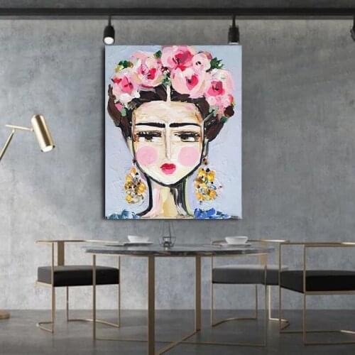 Canvas Painting Modern Abstract Woman Portrait Impressionist Posters Prints Cuadros Wall Pictures for Living Room Home Decor