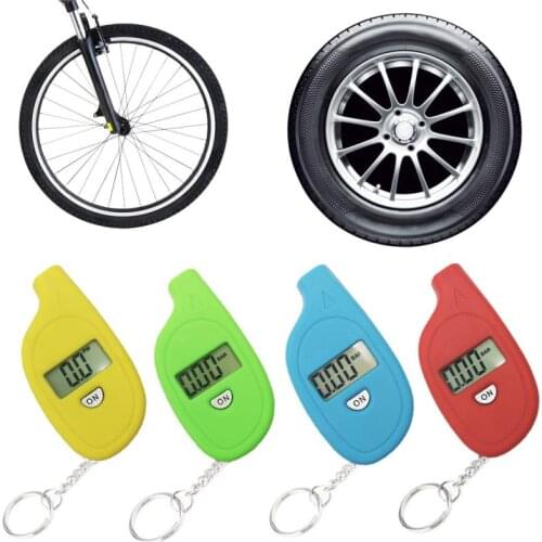 Mini Digital Car Tire Tyre Air Pressure Gauge Meter LCD Display Manometer Barometers Tester for Car Truck Motorcycle Bike