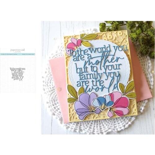2021 New Arrival Mother Family Words Metal Cutting Dies Stencil Craft Card Mould Decor Template for Scrapbooking Design Model