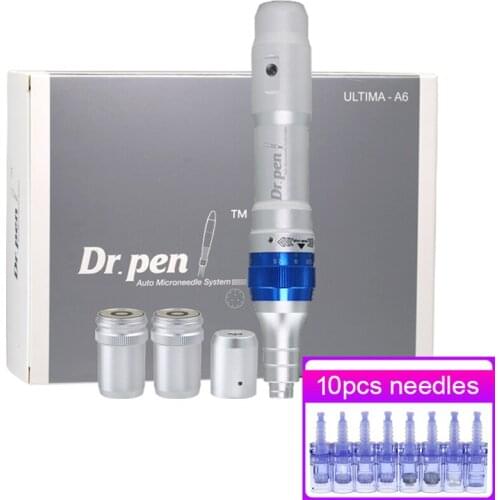 Dr.Pen Ultima A6 Microneedling Pen Electric Auto Electric Micro Rolling Derma Stamp Therapy Beauty Tools With 12Pcs Cartridges