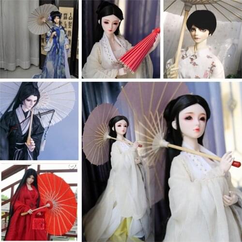 BJD Mini Paper Umbrella Prop For 1/4 17" MSD DD DOD DK DZ Volks Doll Photograph Free Shipping