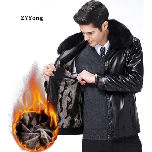 New Arrive 2020 Mens Leather Jacket Men Coats Brand High Quality PU Outerwear Mens Leather Jackets Faux Fur Male Leather Coats