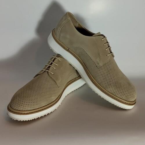 Men Casual Beige Shoes High Quality % 100 Genuine Leather Moccasins Oxford Sport Business Loafers Breathable Slip-On Comfortable