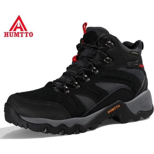 Winter Waterproof Platform Men Boots Leather Safety Work Mens Shoes Brand Designer Lace-Up Rubber Motorcycle Ankle Boots Man