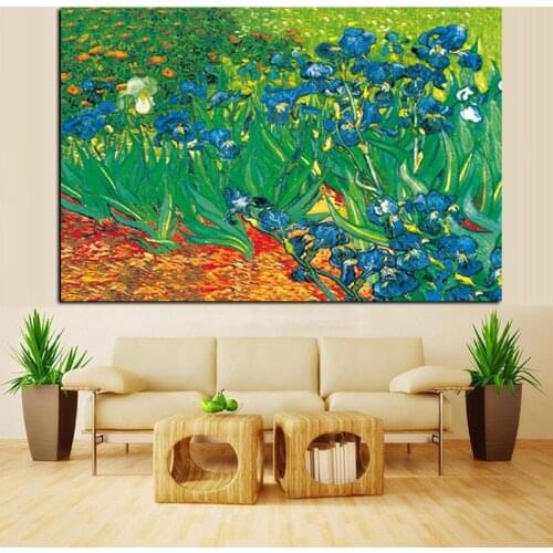 Wall Canvas Artist Art HD Print Van Gogh iris Flower Impressionist Landscape Oil Painting Poster Wall Picture for Living Room