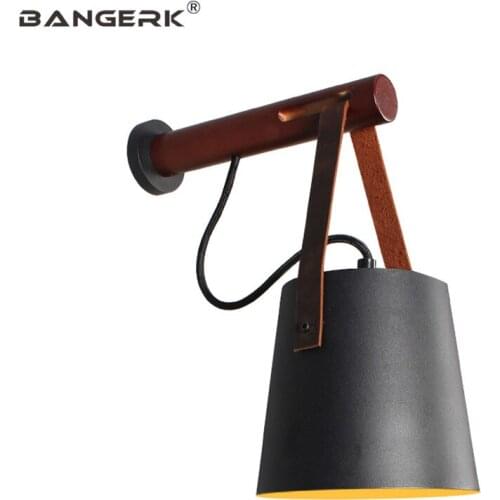 Nordic Design Modern LED Wall Lamp Loft Style Iron Wood Sconce Wall Lights Bedside Aisle Restaurant Decor Home Lighting