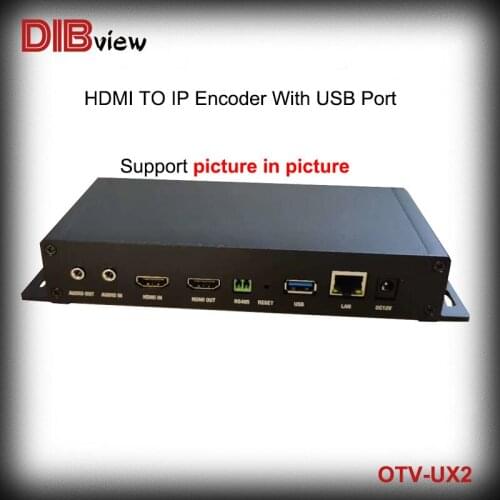 NEW Streaming HDMI H.264 H.265 IPTV Encoder OTV-UX2 With USB port