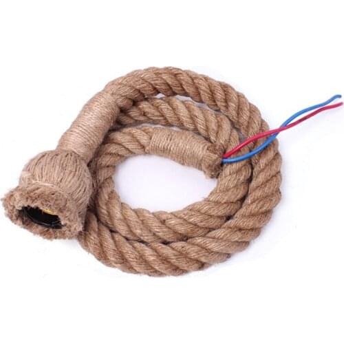 Retro hemp rope Pendant Lights decorative Industrial Hanging Lamp for Living Room Kitchen Home Light Fixtures Decor Luminaire