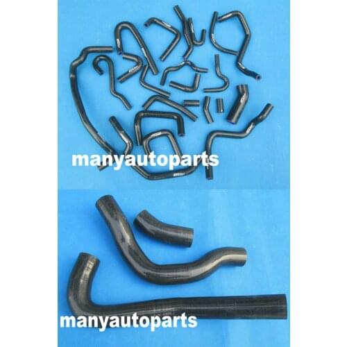 25PCS Silicone Radiator Hose For Nissan Silvia 180SX 200SX S13 CA18DET 1.8 89-94 90 91 92 93 94 BLACK