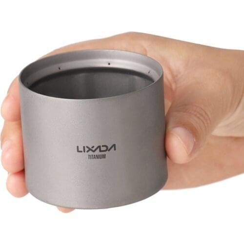 Mini Alcohol Stove Lightweight Titanium Liquid Spirit Alcohol Stove Furnace Camping Stove for Outdoor Camping Backpacking Hiking