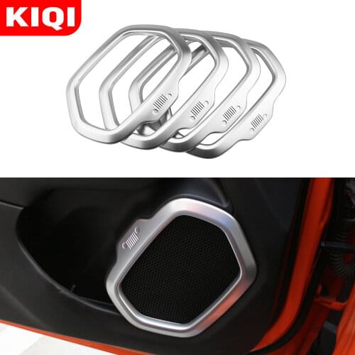 Car Door Stereo Sound Speaker Audio Trumpet Ring Cover Trim Interior ABS Chrome Fit for Jeep Renegade 2015 - 2019 Accessories