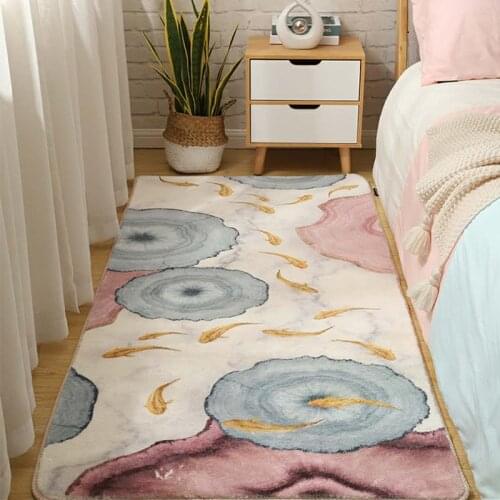 INS Thick Cotton Blending Fleece Carpets Geometric Area Rugs For Living Room Bedroom Sofa Tea Table Entrance Doormat Bedside Rug