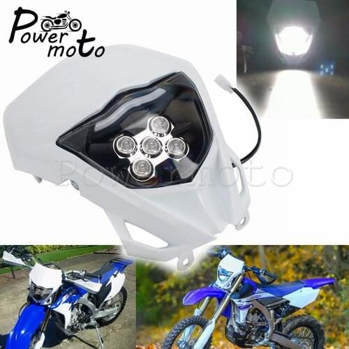 Universal Motocross Headlamp Head LED Light for Yamaha WR 250 400 450 YZ 85 125 250 450 TW TT-R MX Off Road Dirt Bike Headlight