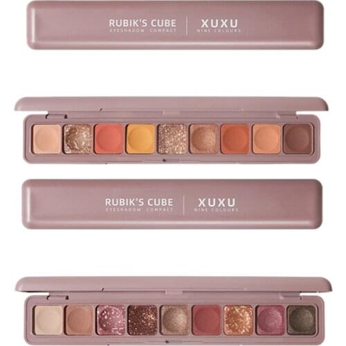XUXU 9-Color Eye Shadow Pearlescent Matte Polarized High-Gloss Long-Lasting Makeup Pearl Waterproof Sequins