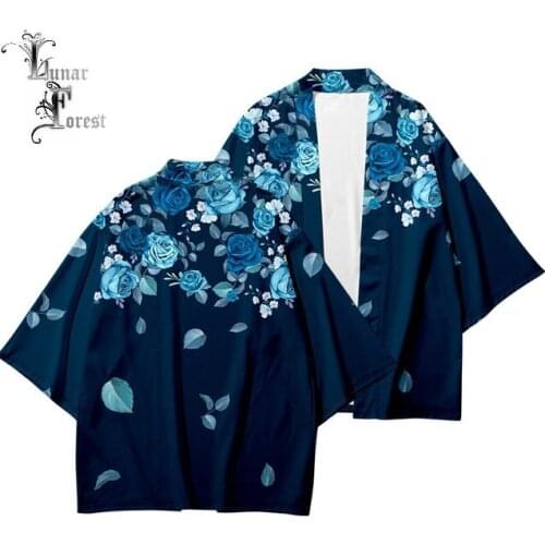 Anime Japanese Kimono Haori Yukata Cosplay Women/Men Fashion Summer Casual Cool Short Sleeve Streetwear N