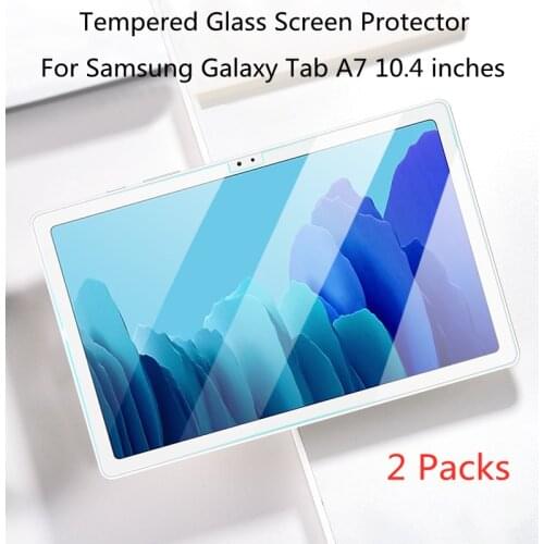 2Pcs Premium 9H Tempered Glass For Samsung Galaxy Tab A7 10.4 2020 SM - T500 T505 T507 Screen Protector Tablet Protective Film