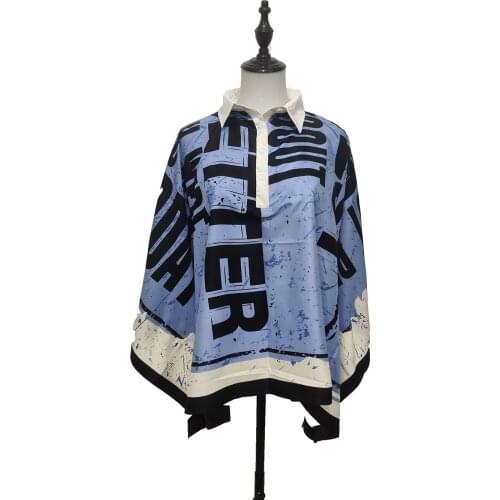 Thailand Popular 2021 Summer New Printed Batwing Sleeve Blouse For Lady Free Size african Clothes for women