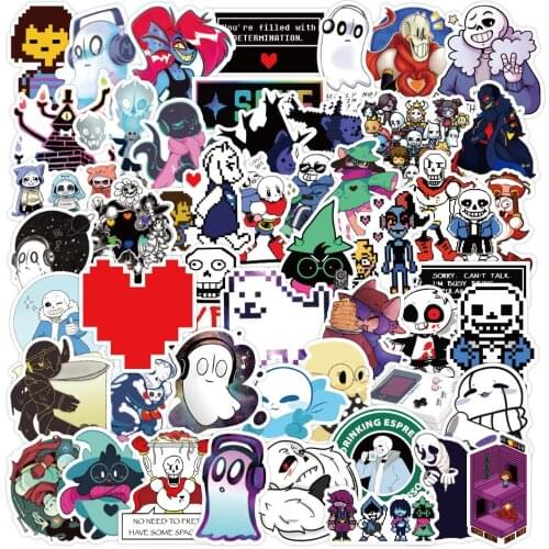 10/50PCS Cundertale Game Stickers Cartoon Anime Graffiti Pegatinas Suitcase Suitcase Guitar Waterproof Naklejki