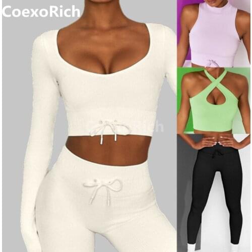 2022 Sports Top Women Fitness Bra Suit Yoga Leggings Seamless Crop Tank Top Gym Shorts Workout Clothes Tracksuit Sportswear