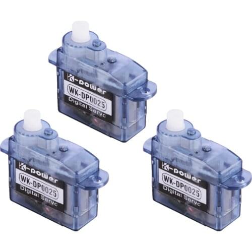 3pcs K-power DP0025 2.5G/0.8KG/0.05S High Speed Coreless motor Micro/Mini Digital Servo for RC Airplane