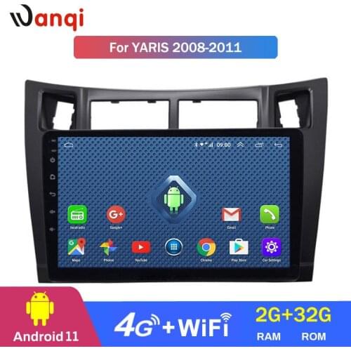 4G Lte All Netcom Android 8.0 Car Player for Toyota Yaris 2008 2009-2011 GPS Navigation With Bluetooth/TV/WIFI/USB/Radio/video