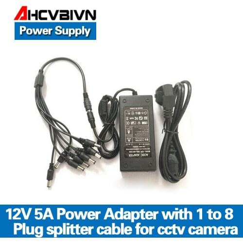 Lowest Price New AC Converter Adapter For DC 12V 5A 60W LED Power Supply Charger for 5050/3528 SMD LED Light or LCD Monitor CCTV