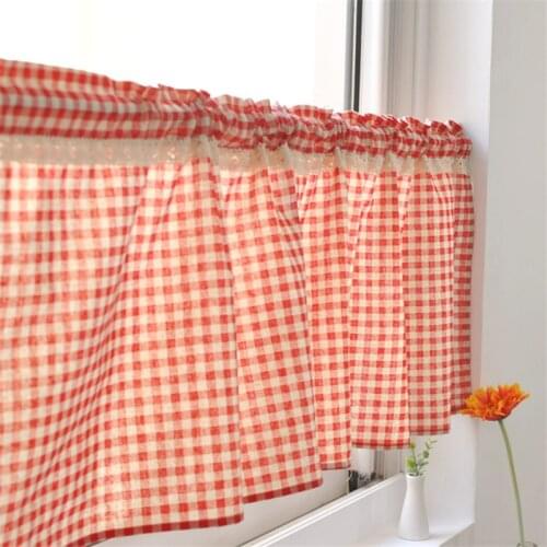 American Country Lace Curtain Bathroom Half Curtain Door Curtain Kitchen Curtain Coffee Curtain