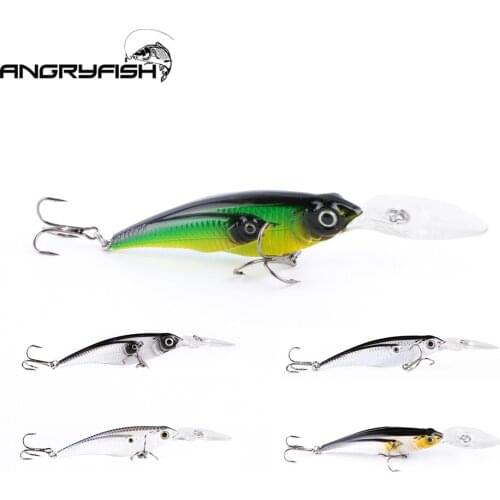 Angryfish Hot Sale 1pcs Fishing Lures 8g 127mm Lifelike Aritificial Bait Set 5 Colors Barbed Hooks multicolor