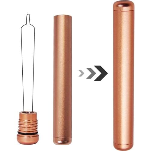 Aircraft Aluminum Doob Tube Storage Container Stash Jar 110MM Metal Stash Jar With Cigarette Rolling Cone Paper Holder