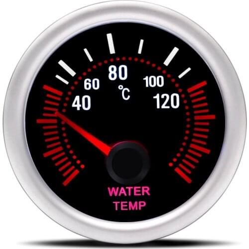 Water Temperature Meter Car Auto Water Temp Gauge 40~120 Celsius 2" 52mm Universal White LED Smoke Len Digital 12V with Sensor