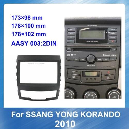 Car Radio stereo Fitting installation adapter fascia For SSANG YONG Korando 2010 Install Dash Bezel Trim Kit OEM style No gap