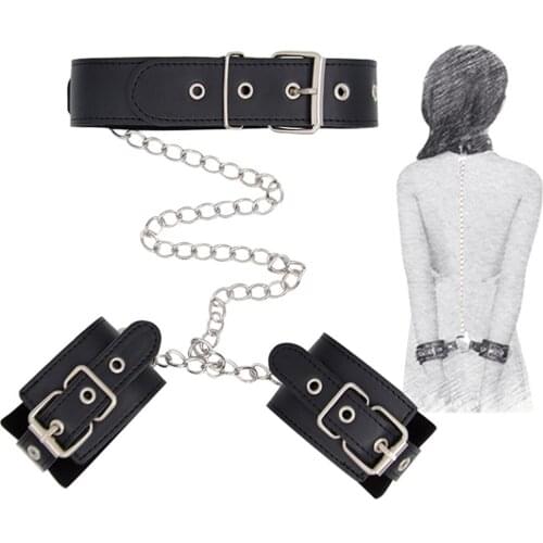 Bdsm Bondage Gear Restraint Collar with Handcuffs Slave Fetish Bondage Set Gear Erotic Sex Toys for Couples Adult Game for Women
