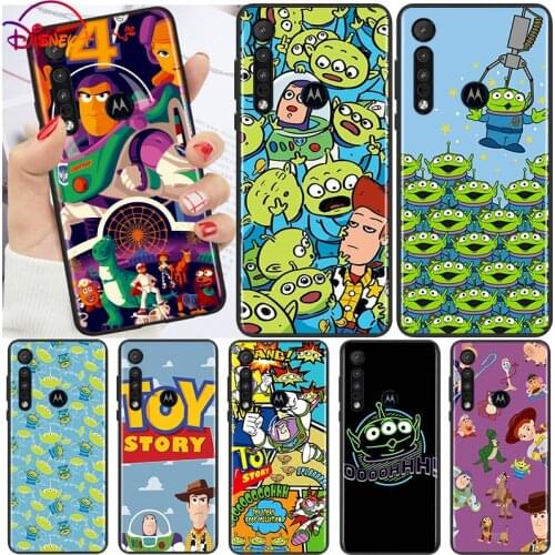 Toy Story Animation For Motorola G9 G8 G Edge One E7 E6 Power Lite Marco Hyper Fusion Plus Play Black Soft Phone Case TPU