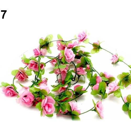 Blossom Vine Artificial Silk Flowers Plants Creeper Wedding Party Decor Garland Ivy Garden Decoration DIY Hanging Accessories