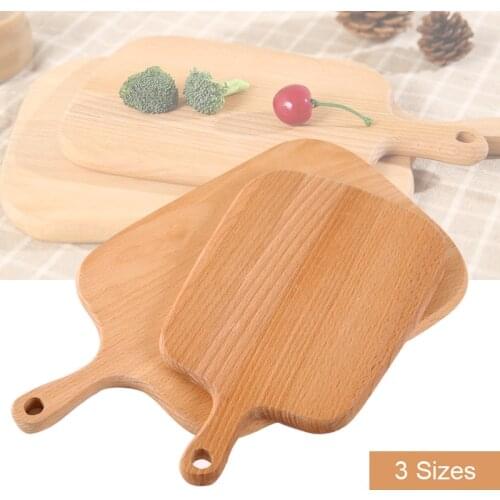Wooden Cutting Board Kitchen Chopping Blocks with Hanging Hole for Pizza Meat Fruit Vegetable Non-slip Kitchen Tools