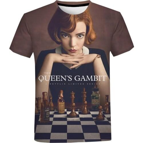 The Queens Gambit Movies T-shirt Men And Women Summer Hip Hop Graphic Short Sleeve 3D Printed Tee Comfortable Casual T Shirt