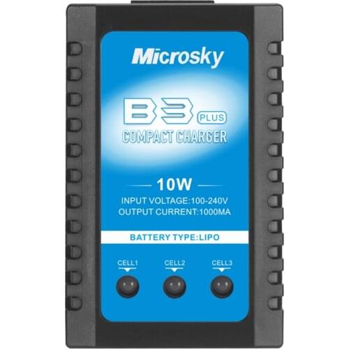 Microsky RC B3 plus Compact Balance Charger for 2S 3S 7.4V 11.1V Lithium LiPo Battery