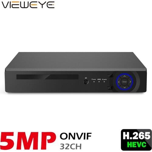 ViewEye Metal Case 32CH Face Detection H.265++ NVR HDMI VGA 4K 5M NVR CCTV NVR For IP Camera ONVIF Security System 3G 4G WIFI