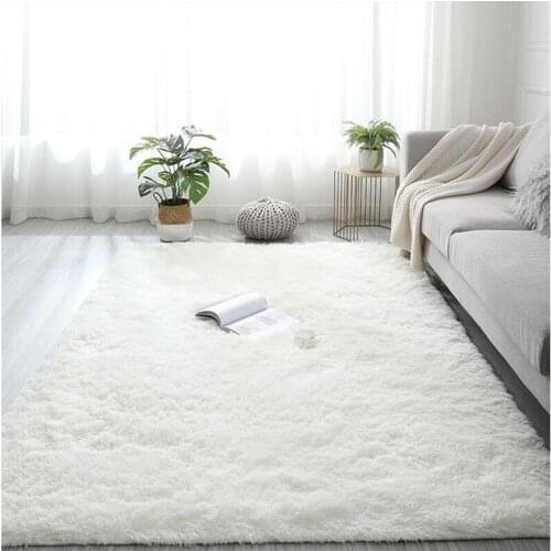 Super Soft Silk Wool Rug Indoor Modern Shag Area Rug Silky Rugs Bedroom Floor Mat Baby Nursery Rug Children Carpet