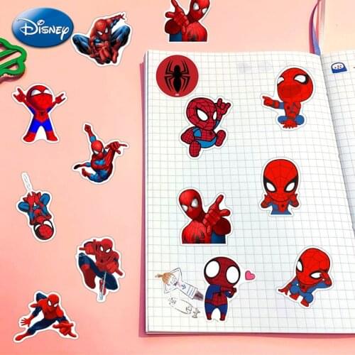 35Pcs Marvel Spiderman Anime Stickers Pack Aesthetic Funny Bike Laptop Computer Stationery Cute Stickers Decals for Kids Toys