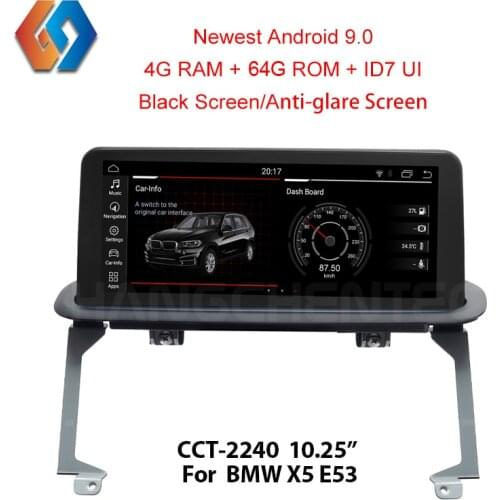 Newest Android 10 64G For BMW X5 E53 Px6 Bluetooth WiFi Multimedia Car GPS Navigatio ZLink GPS Navigation Touch Screen 40